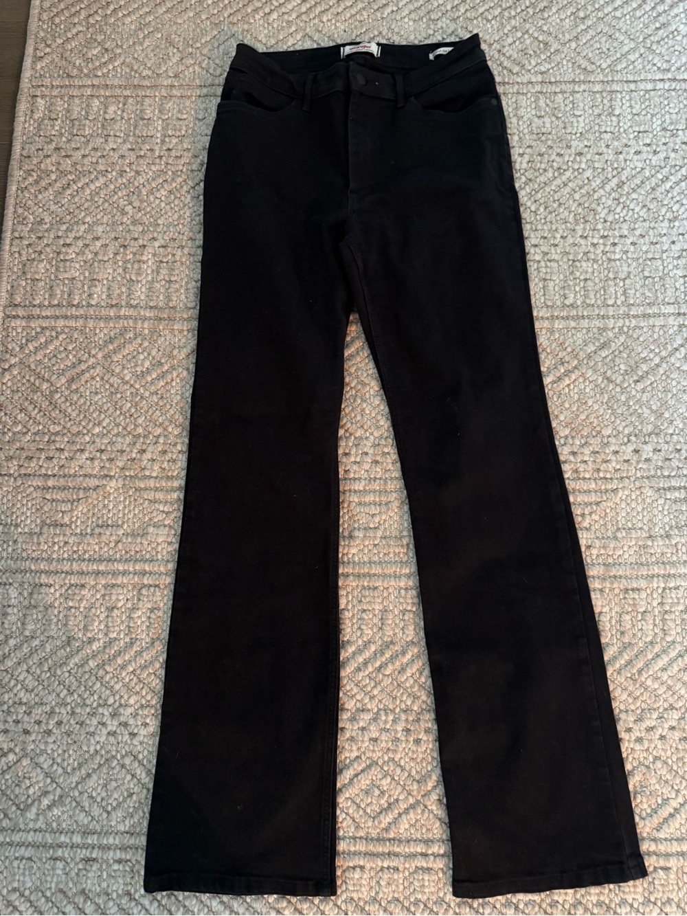 Wrangler Black High-Rise Straight Leg Jeans